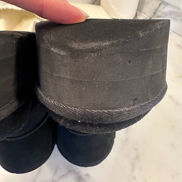 UGG Womens Classic Mini Platform Boots Black Size 10 - Picture 8 of 11